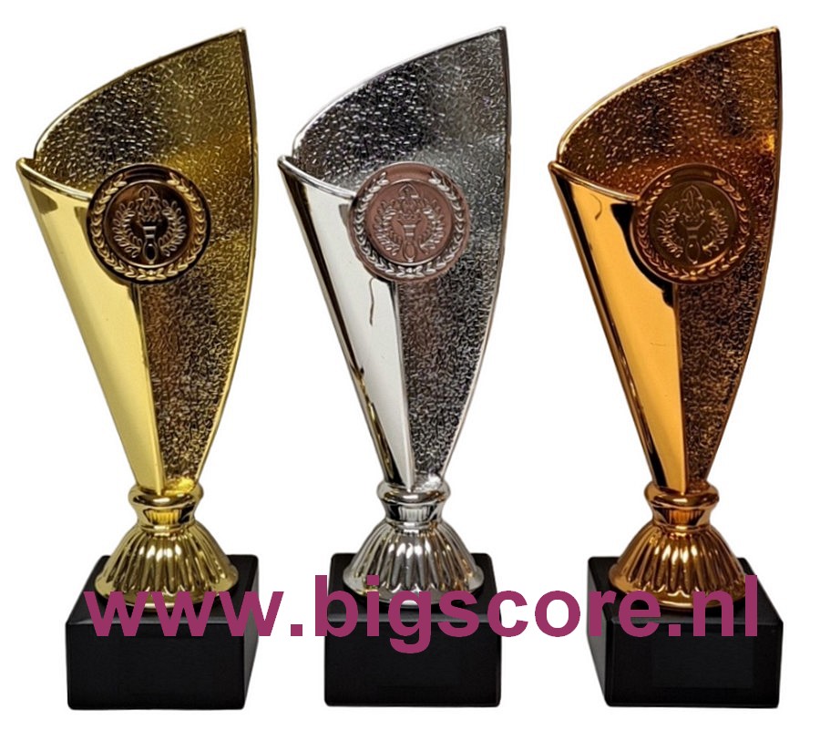 AUB 506 Kunststofbeker Goud-Zilver-Brons Laatste Serie OP=OP!!